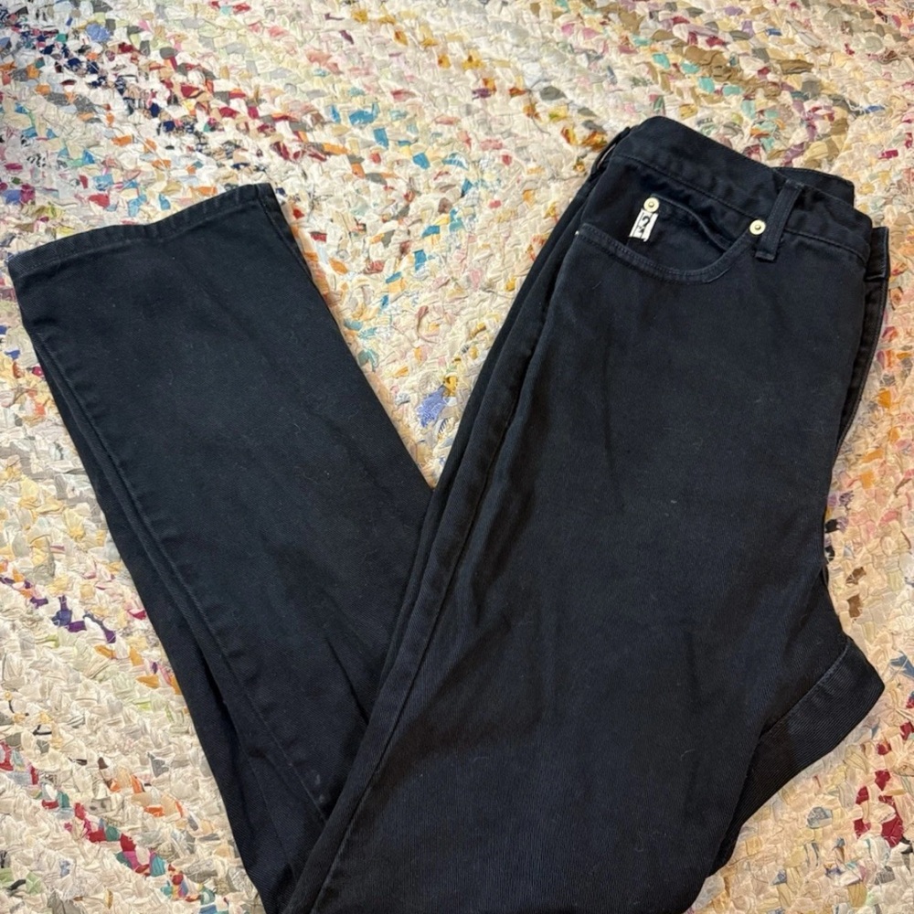 VTG Guess Women’s Black Jeans Size 32 Straight Leg High‎ Rise